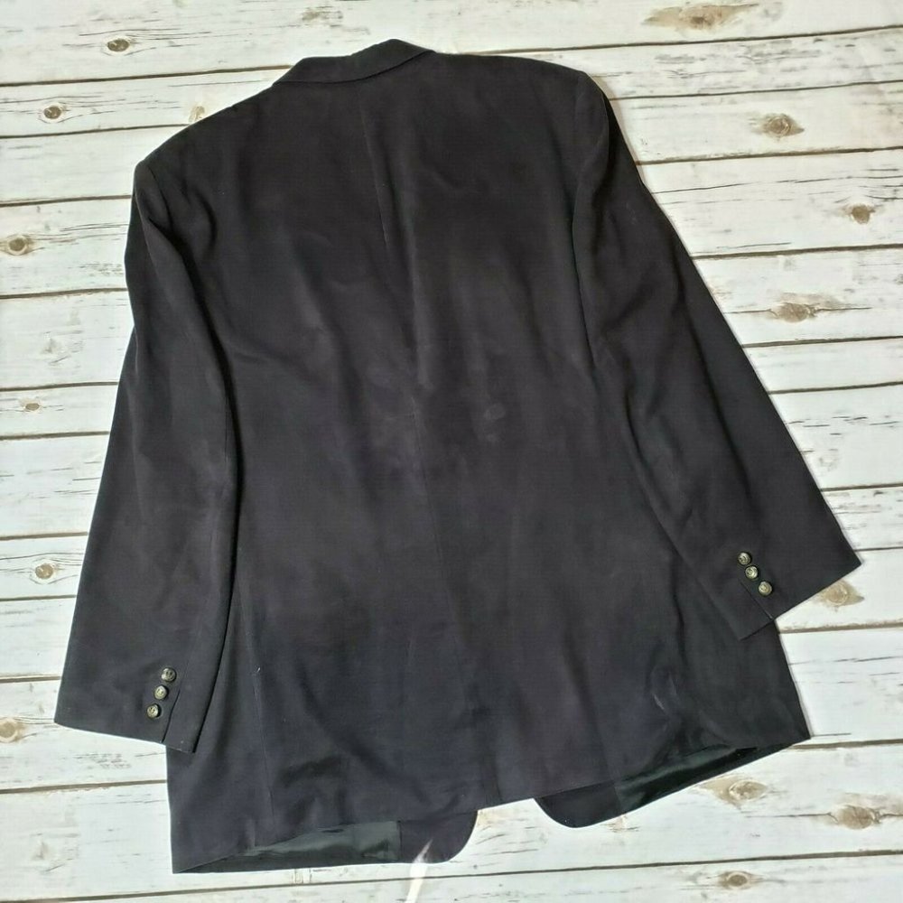 Brandini Peerless Microfiber Blazer Black Sz 48T - Picture 2 of 6